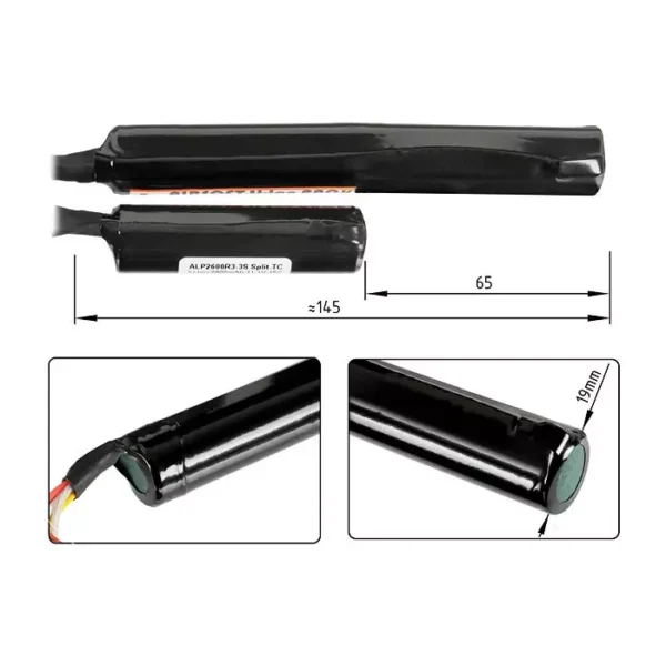 BATERIA LI-ION NUNCHUK DOBLE IPOWER 2600MAH 11.1V 15C (T-PLUG) - Imagen 2