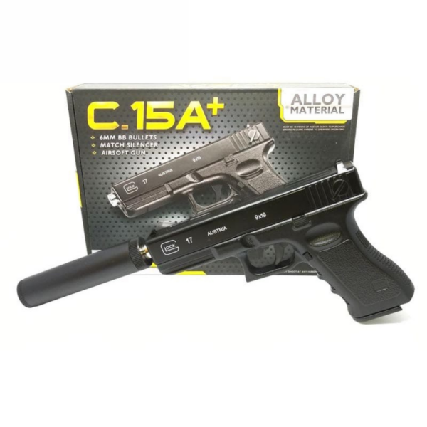 C15A+ MODELO GLOCK 17 DE AIRSOFT