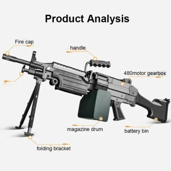 M249 SAW V4 RIFLE DE HIDROGEL PREMIUM - Imagen 3