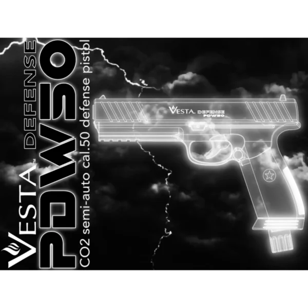 PISTOLA TRAUMÁTICA PDW50 CALIBRE .50 a CO2 - VESTA - Imagen 5